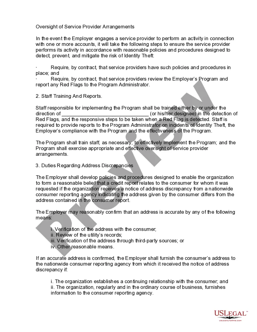 Get Sample Identity Theft Policy for FCRA and FACTA Compliance Preview Sample Identity Theft Policy for FCRA and FACTA Compliance