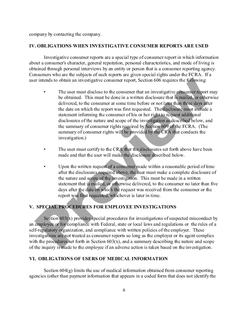 Get Notice To Users Of Consumer Reports - Obligations Of Users Under The FCRA Preview Notice To Users Of Consumer Reports - Obligations Of Users Under The FCRA