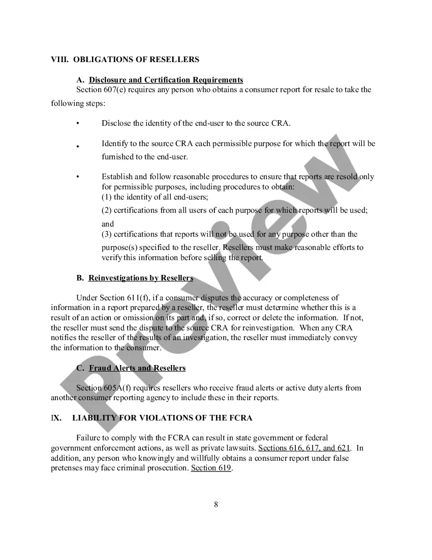 Get Notice To Users Of Consumer Reports - Obligations Of Users Under The FCRA Preview Notice To Users Of Consumer Reports - Obligations Of Users Under The FCRA