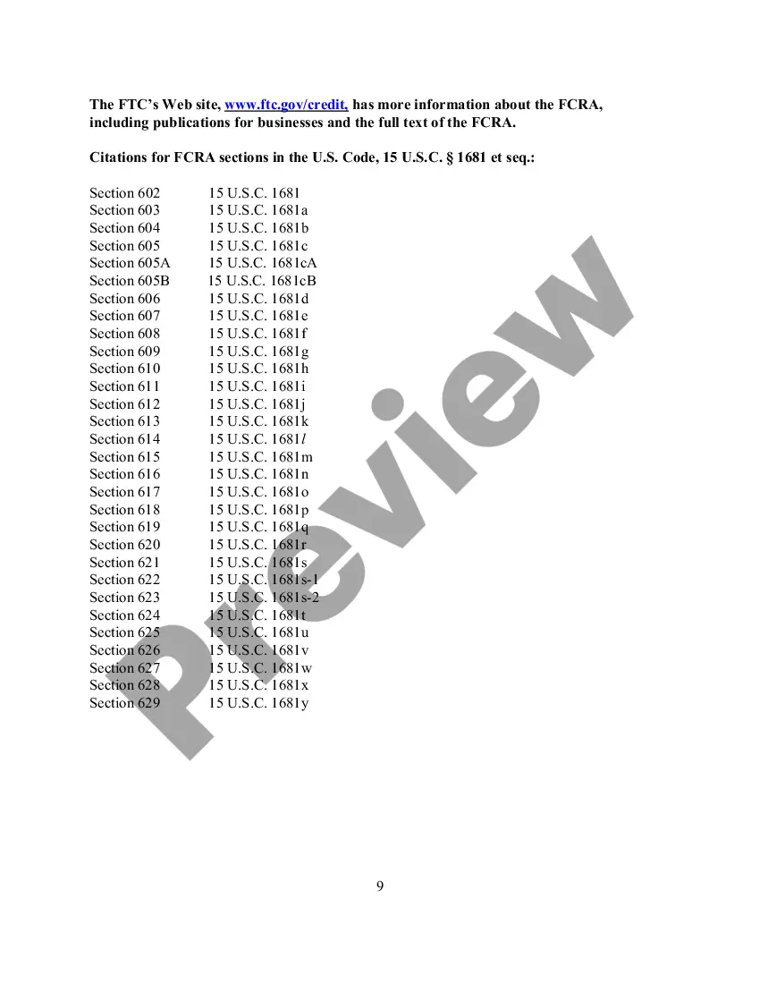 Get Notice To Users Of Consumer Reports - Obligations Of Users Under The FCRA Preview Notice To Users Of Consumer Reports - Obligations Of Users Under The FCRA