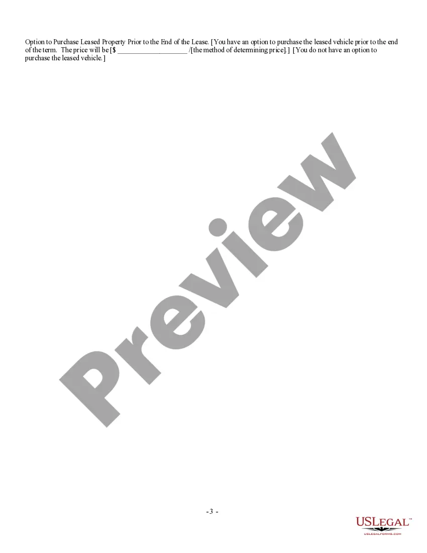 Get Federal Consumer Leasing Act Disclosure Form Preview Federal Consumer Leasing Act Disclosure Form