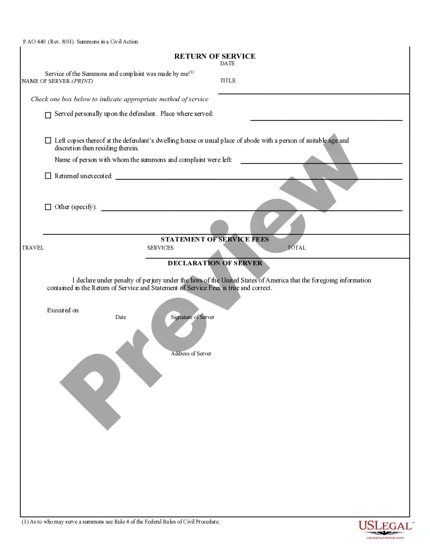 Get AO-440 Summons in a Civil Action Preview AO-440 Summons in a Civil Action