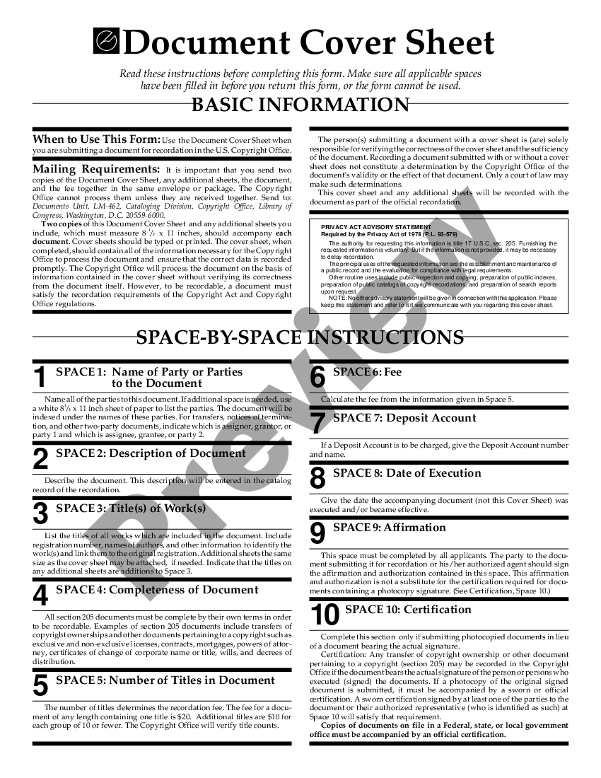 Palm Beach Florida Document Cover Sheet For use submitting a document