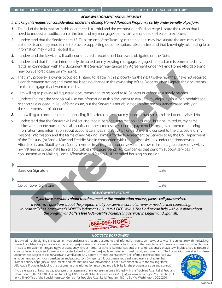 Get Request for Loan Modification RMA Under Home Affordable Modification Program HAMP Preview Request for Loan Modification RMA Under Home Affordable Modification Program HAMP