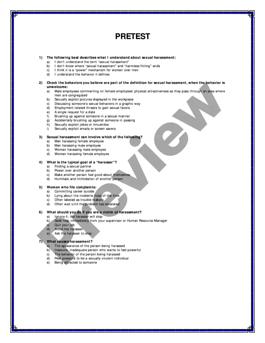 Preview Harassment Training Handbook - Sexual as well as other forms of Harassment - Workplace