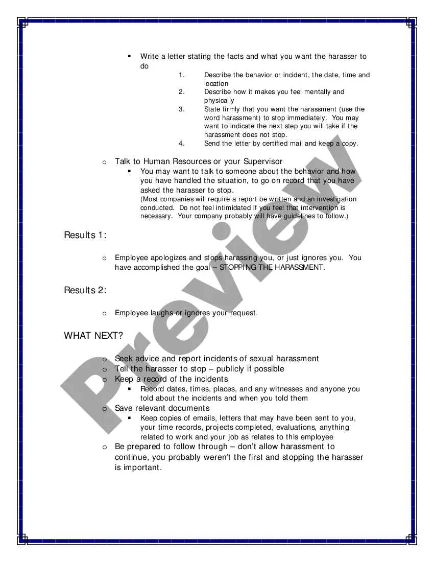 Preview Harassment Training Handbook - Sexual as well as other forms of Harassment - Workplace