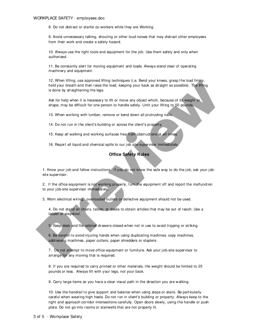 workplace-safety-policy-for-employee-safety-policies-sheets-us