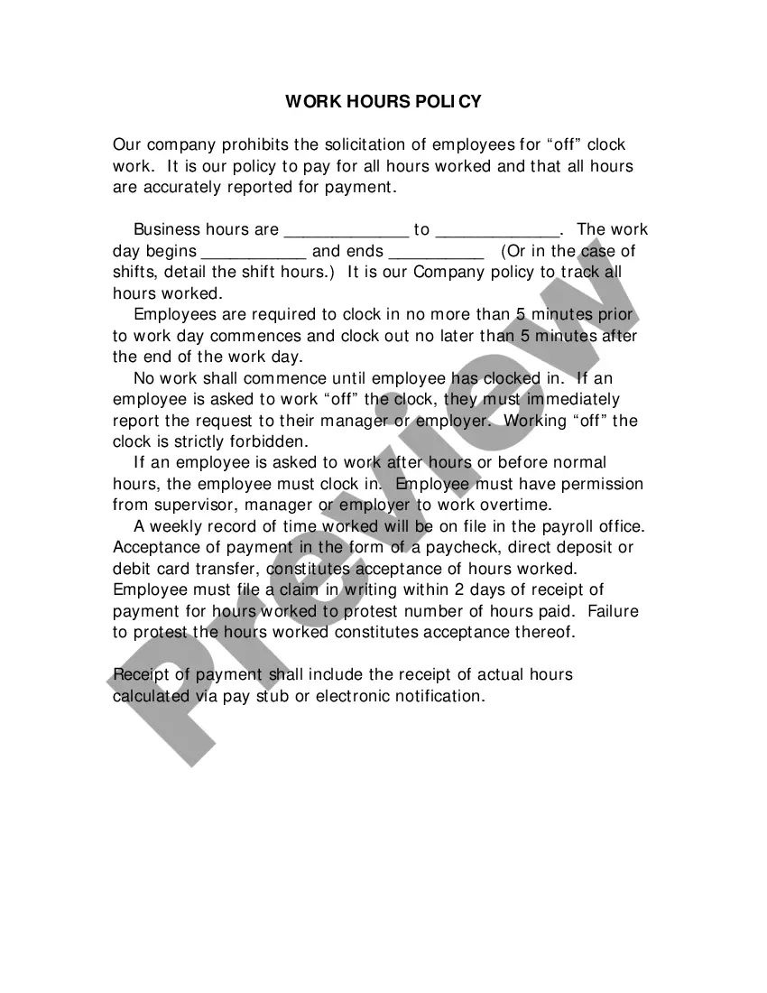 Get Monitored Time Info and Pamphlet - Off Clock Pitfalls Preview Monitored Time Info and Pamphlet - Off Clock Pitfalls