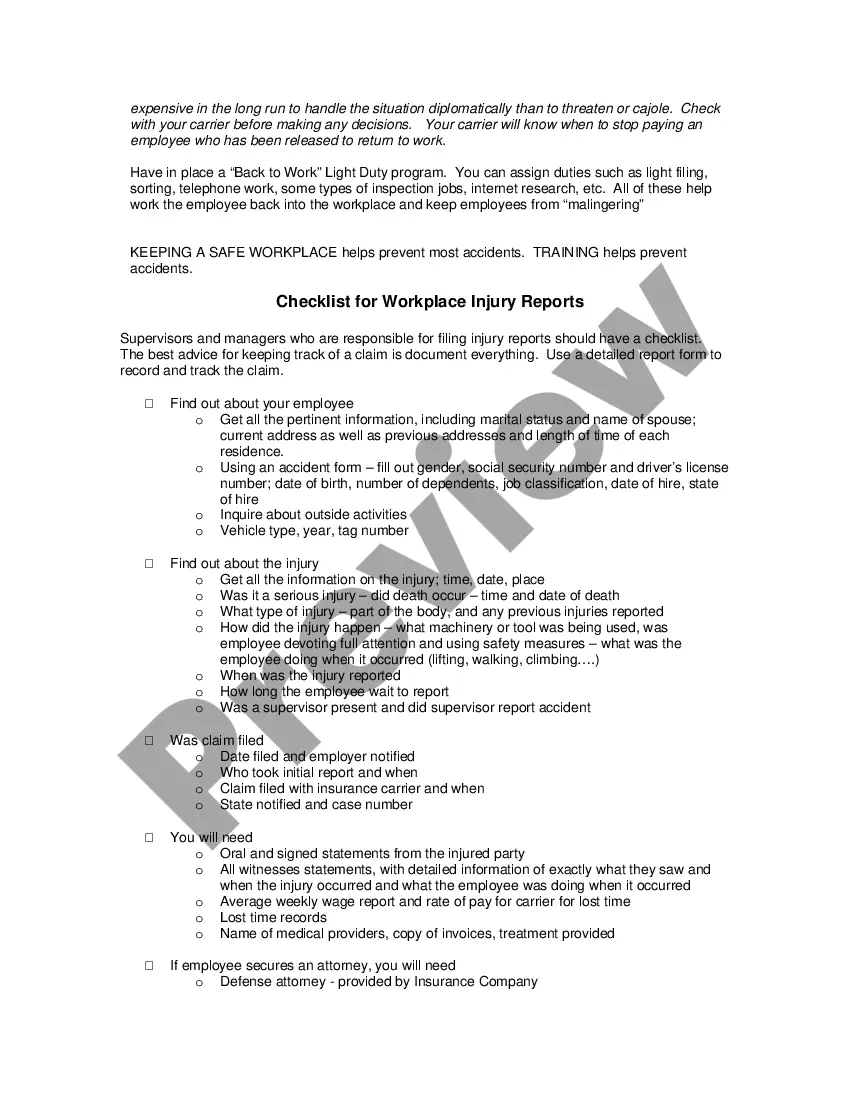 Get Workers' Compensation Good, Bad and Ugly Best Practices Training Pamphlet Preview Workers' Compensation Good, Bad and Ugly Best Practices Training Pamphlet