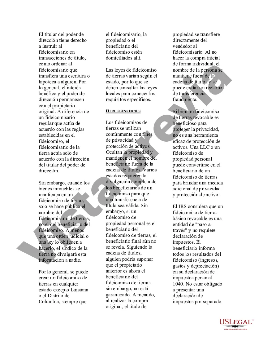 Preview Guía legal de EE. UU. para fideicomisos de tierras revocables