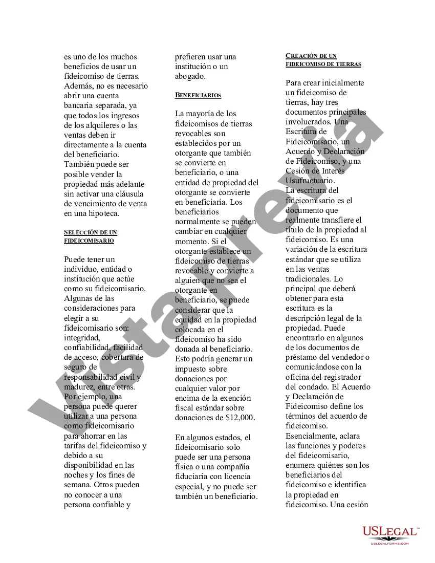 Preview Guía legal de EE. UU. para fideicomisos de tierras revocables