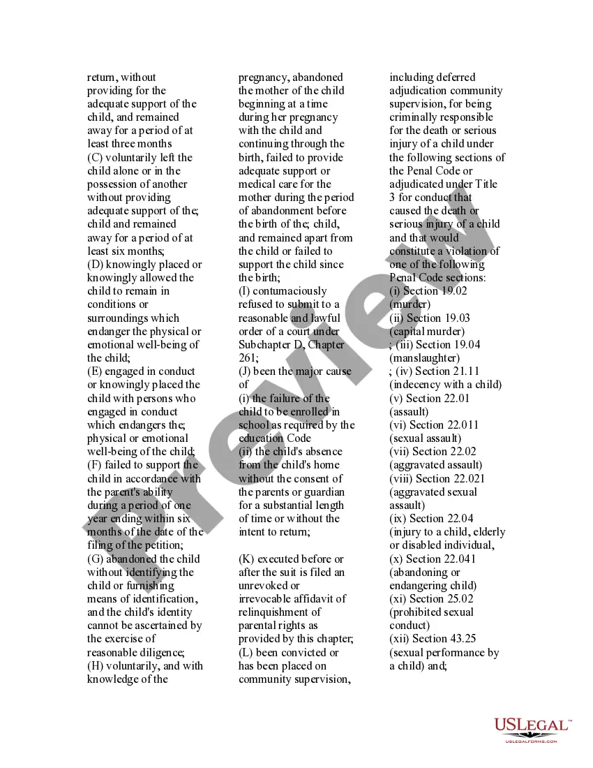 Preview USLegal Guide to Giving Up and Signing Over Parental Rights