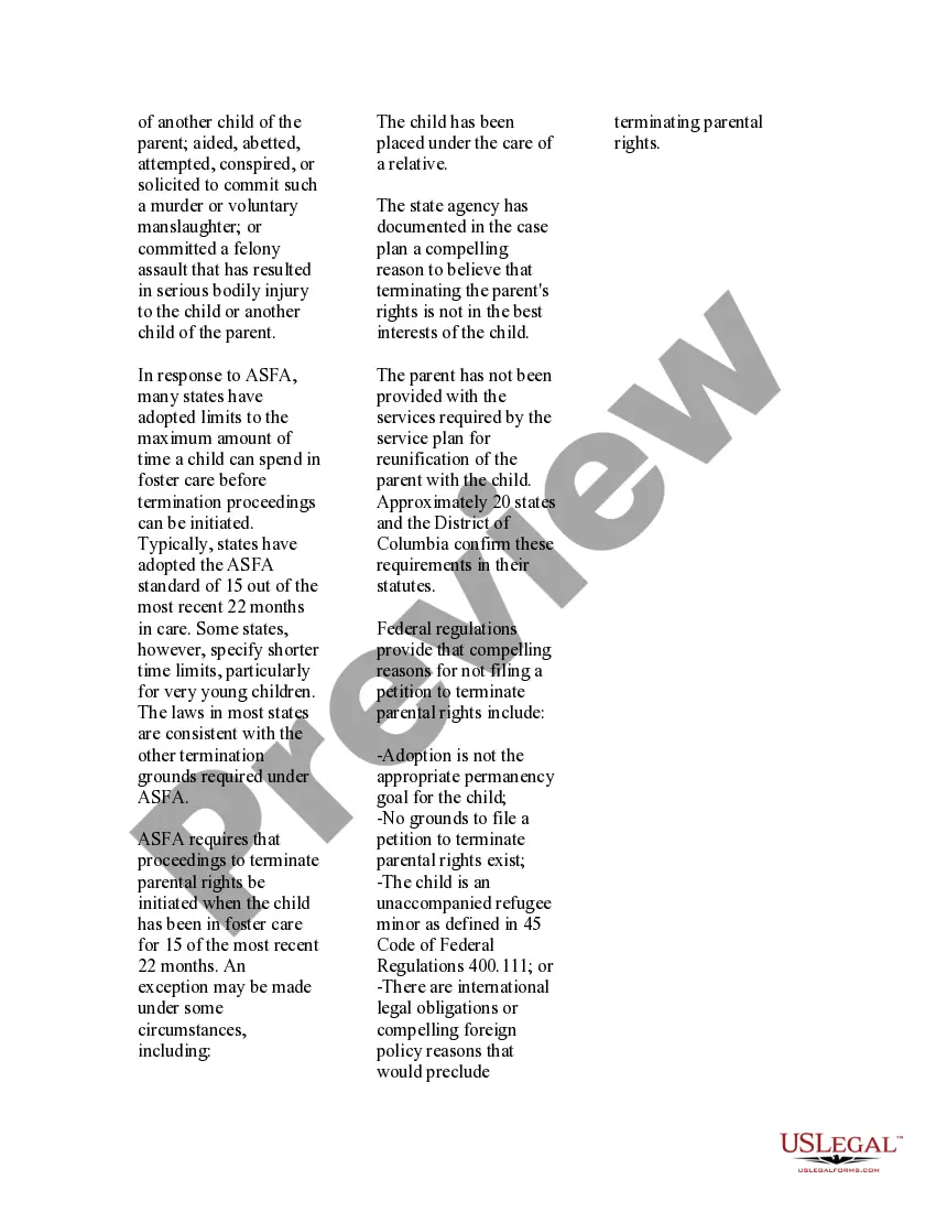 Preview USLegal Guide to Giving Up and Signing Over Parental Rights