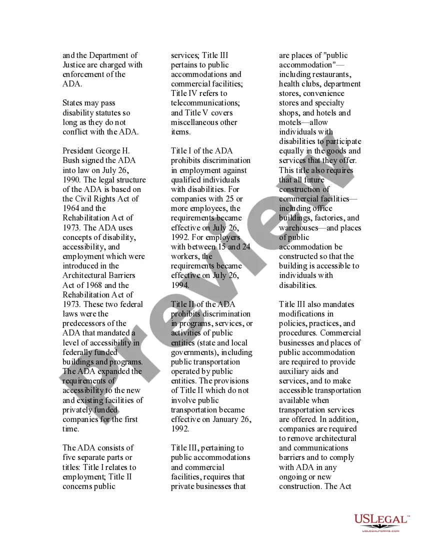 Get USLegal Guide to Disabled Adults Preview USLegal Guide to Disabled Adults