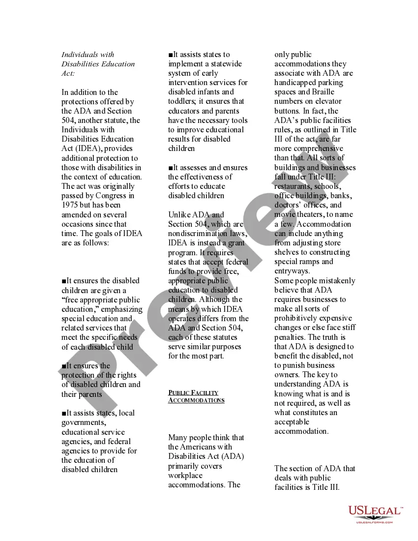 Get USLegal Guide to Disabled Adults Preview USLegal Guide to Disabled Adults