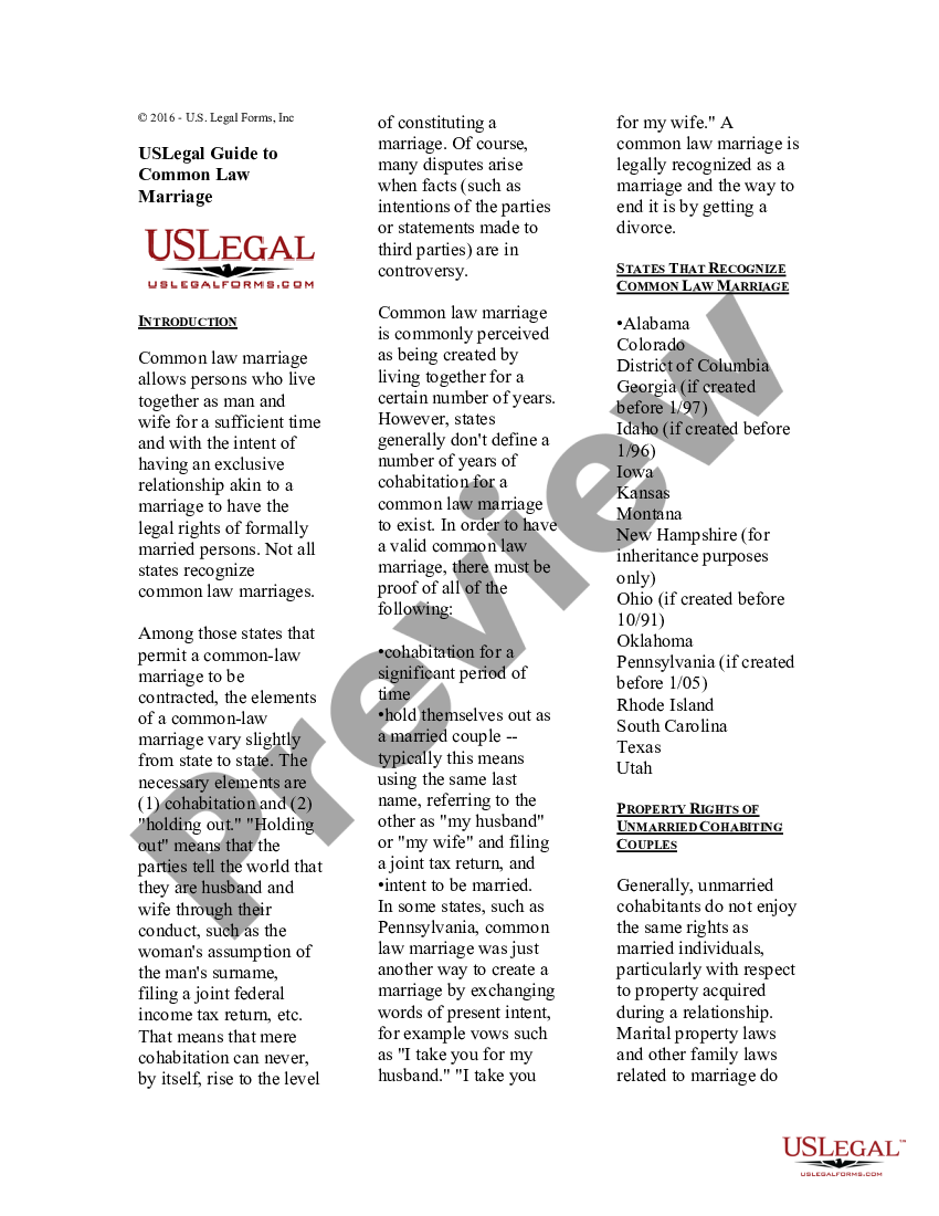 Oklahoma Uslegal Guide To Common Law Marriage Common Law Us Legal Forms 9326