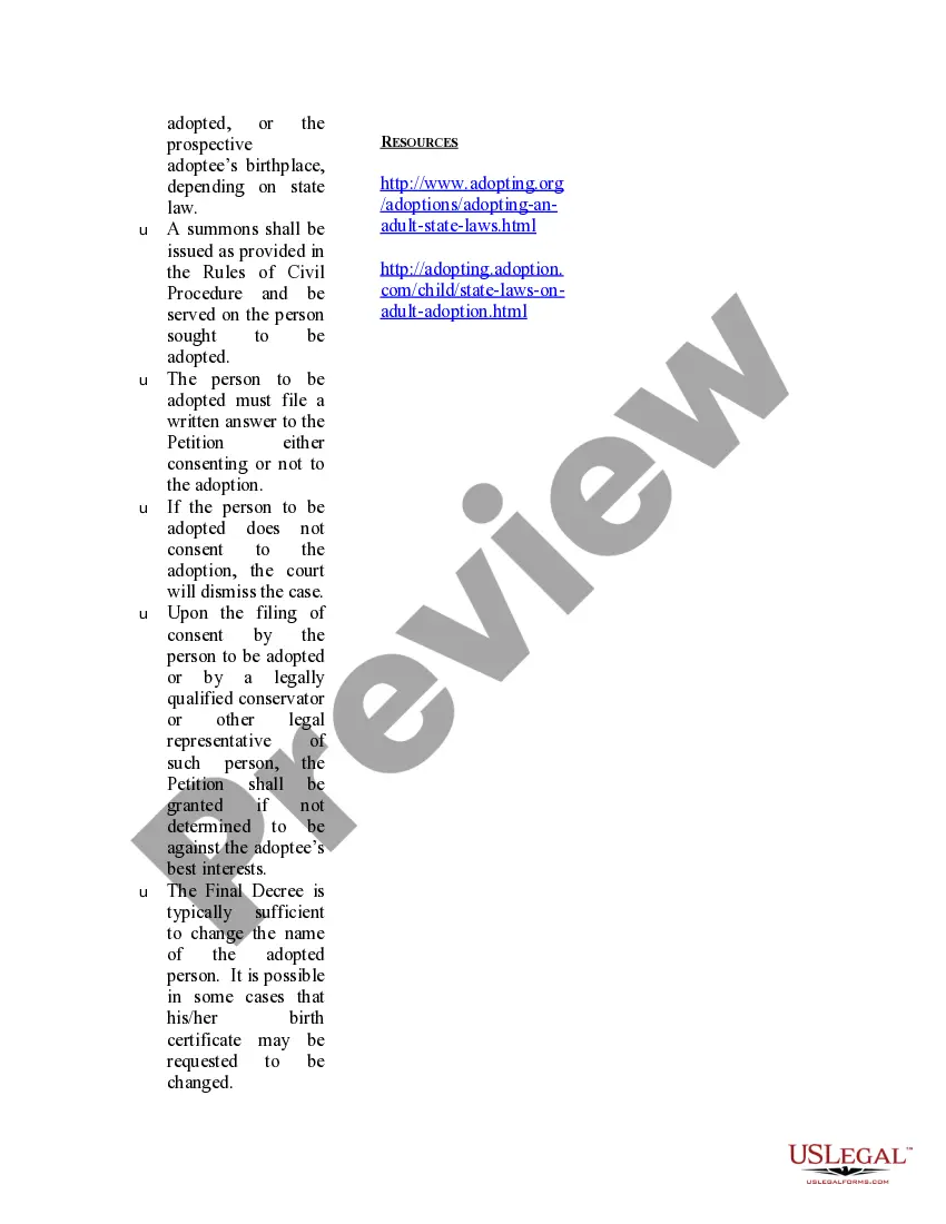 Preview USLegal Guide to Adult Adoption