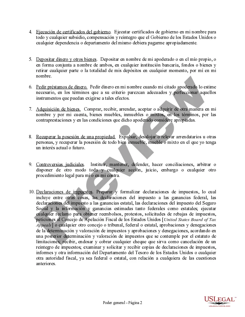 Get Carta Poder General - General Power of Attorney Preview Carta Poder General - General Power of Attorney