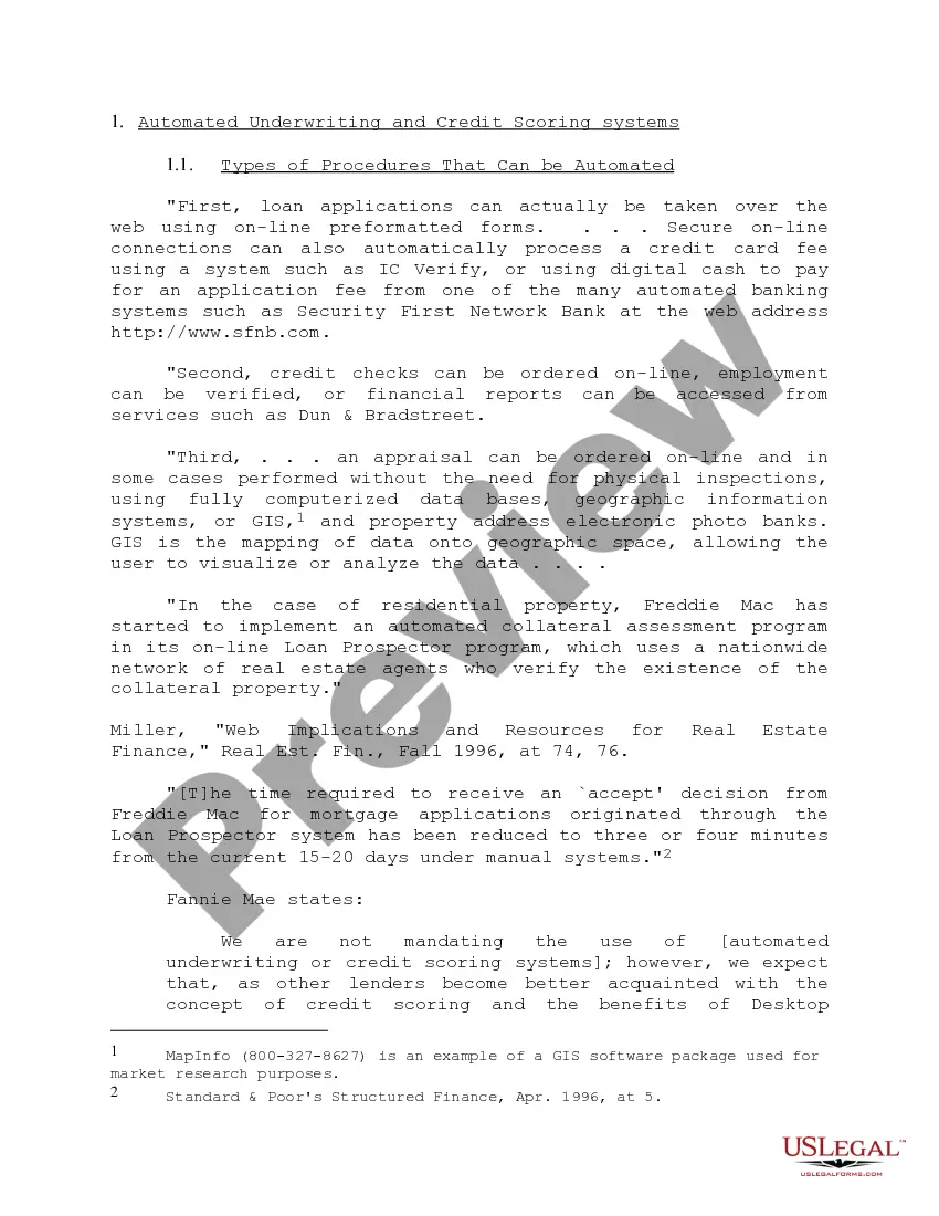 Get Summary of High Technology Developments Affecting Real Estate Financing Preview Summary of High Technology Developments Affecting Real Estate Financing