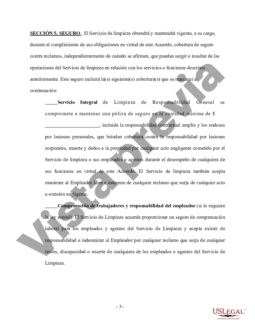 Preview Contrato de Servicios de Limpieza - Autónomo