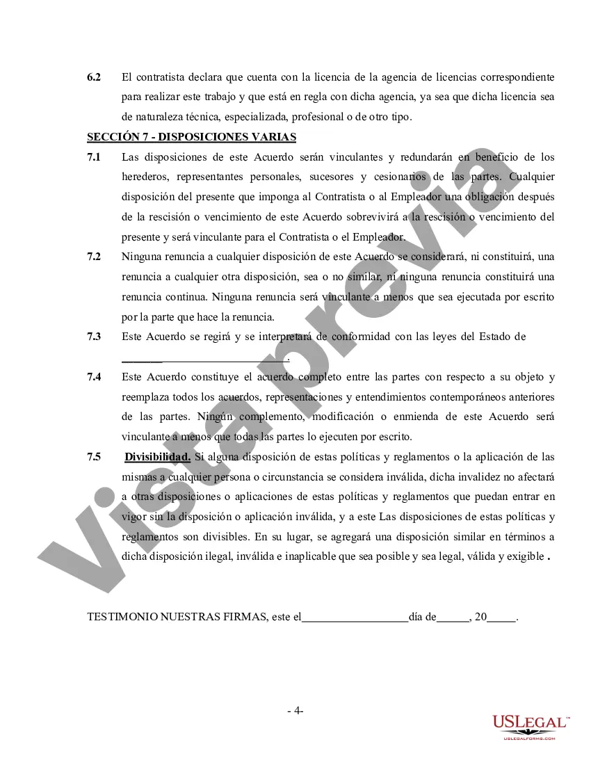 Preview Acuerdo de personal administrativo - Contratista independiente que trabaja por cuenta propia