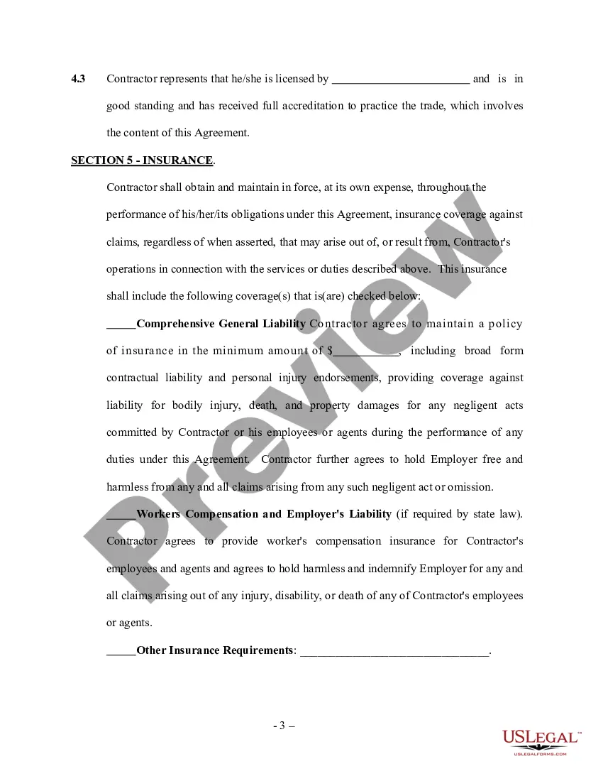 Preview Pipeline Service Contract - Self-Employed