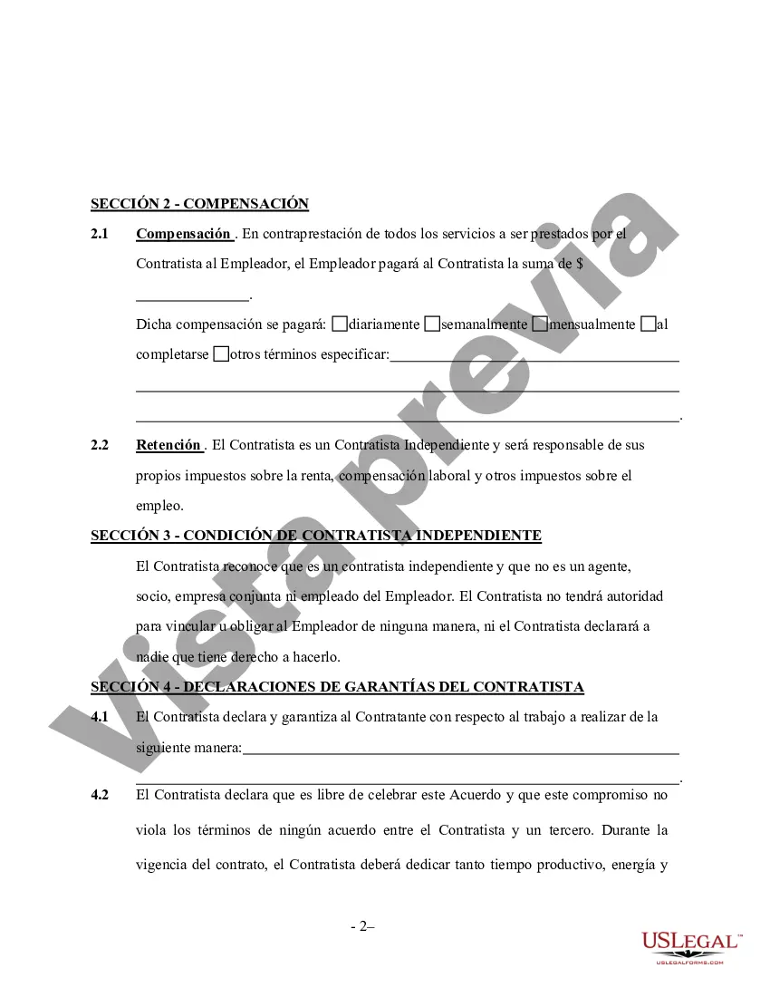 Preview Contrato de Servicios de Limpieza de Petróleo - Trabajador por Cuenta Propia