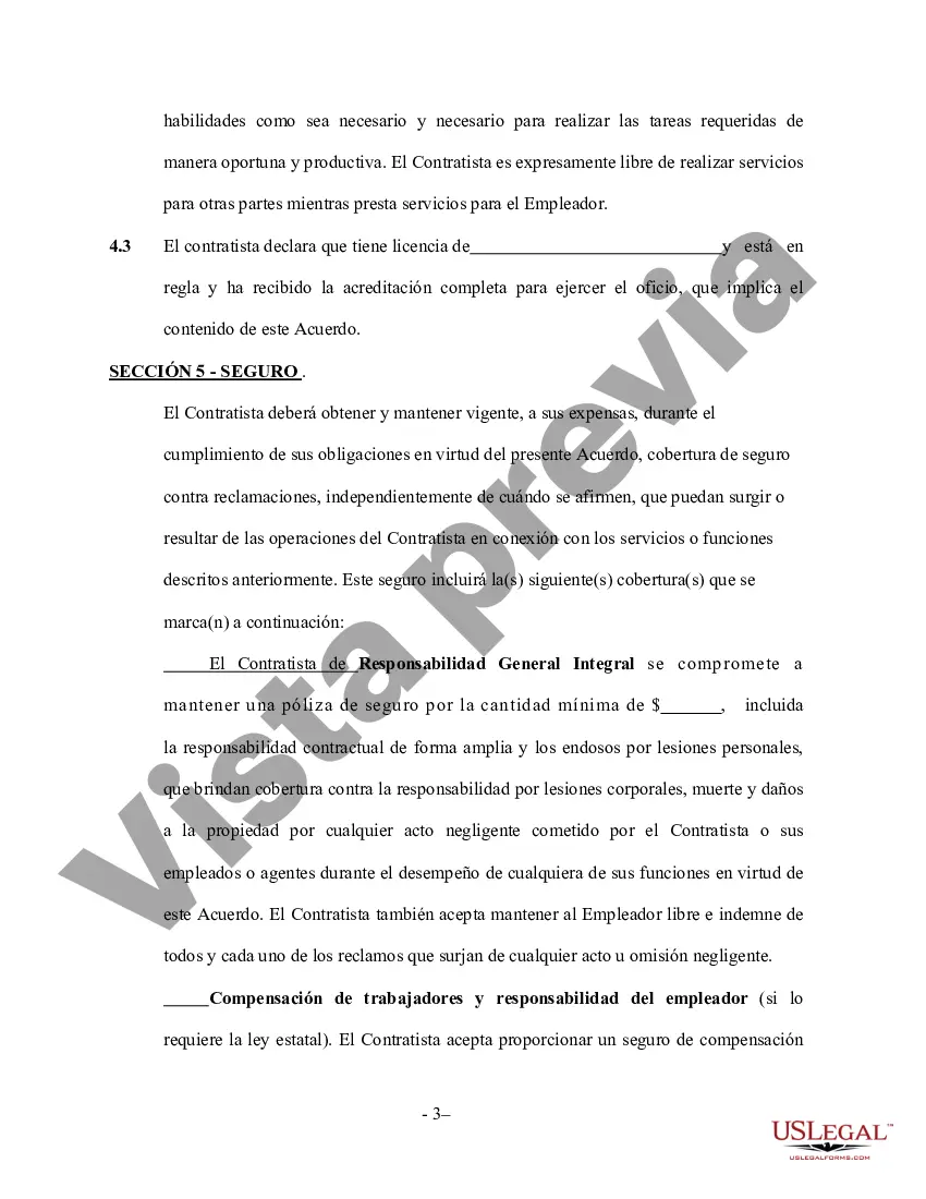 Preview Contrato de Servicios de Limpieza de Petróleo - Trabajador por Cuenta Propia