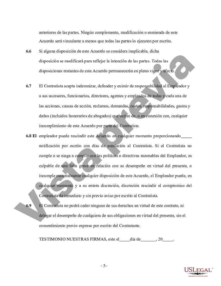 Preview Contrato de Servicios de Limpieza de Petróleo - Trabajador por Cuenta Propia