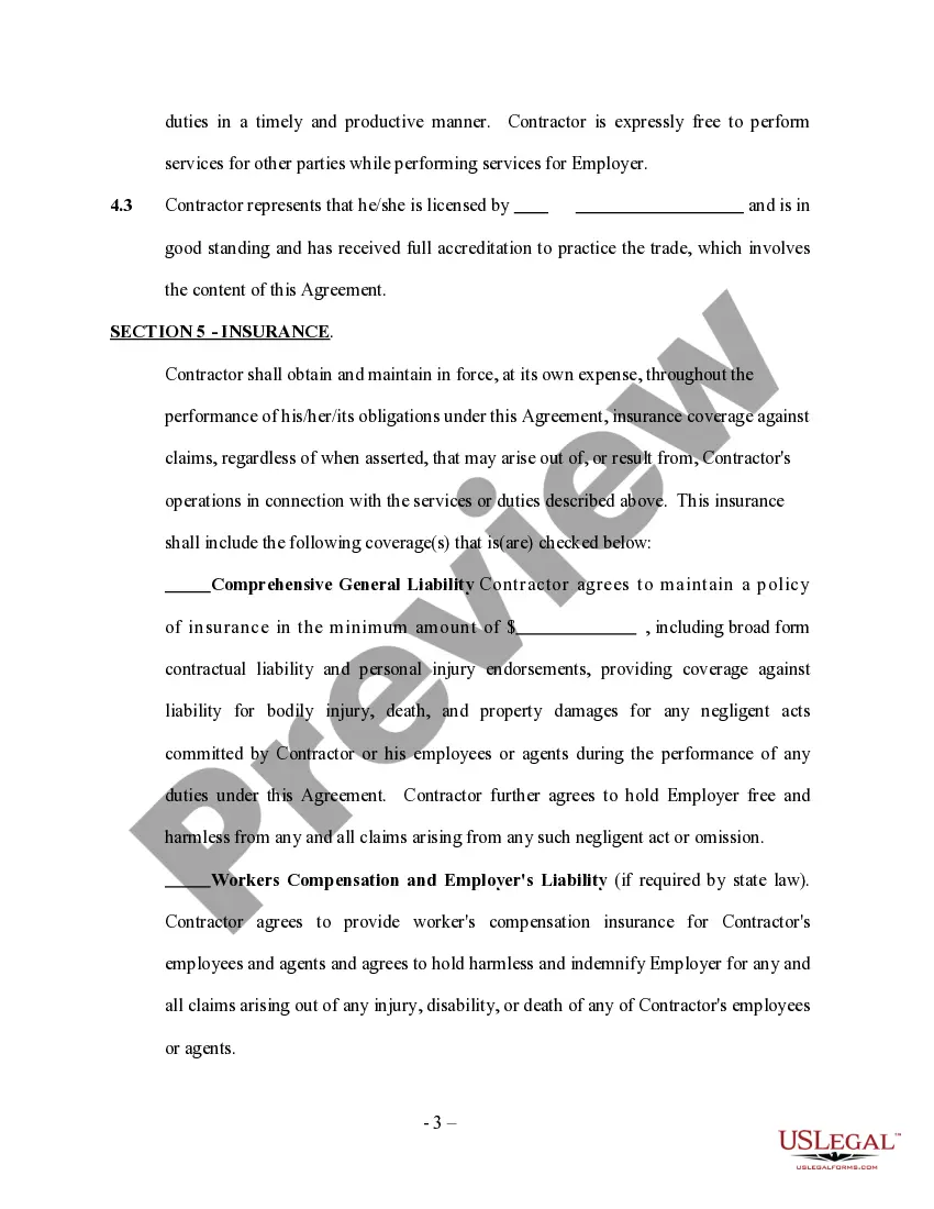 Get HVAC Service Contract - Self-Employed Preview HVAC Service Contract - Self-Employed
