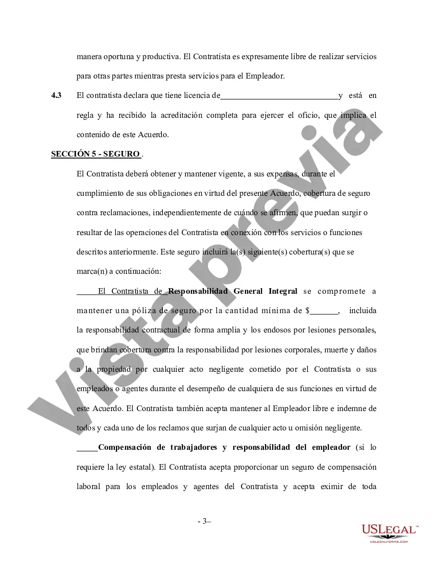 Preview Contrato de Servicio de Protección contra Incendios - Autónomo