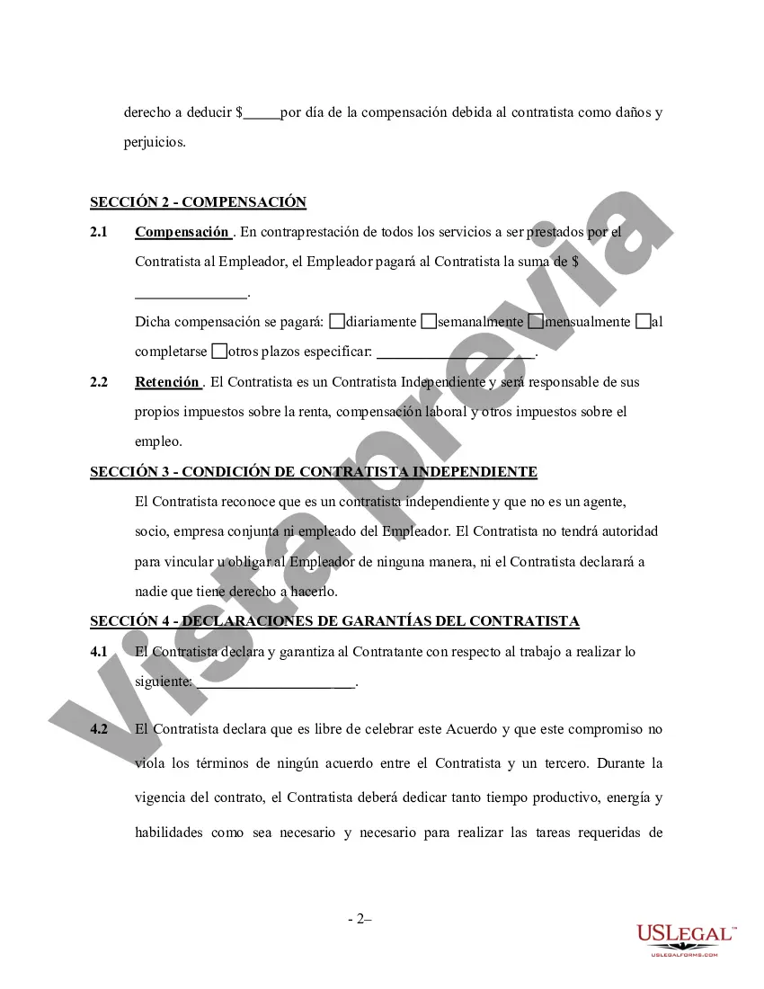 Preview Acuerdo de contratista de sistemas de audio - Trabajador por cuenta propia
