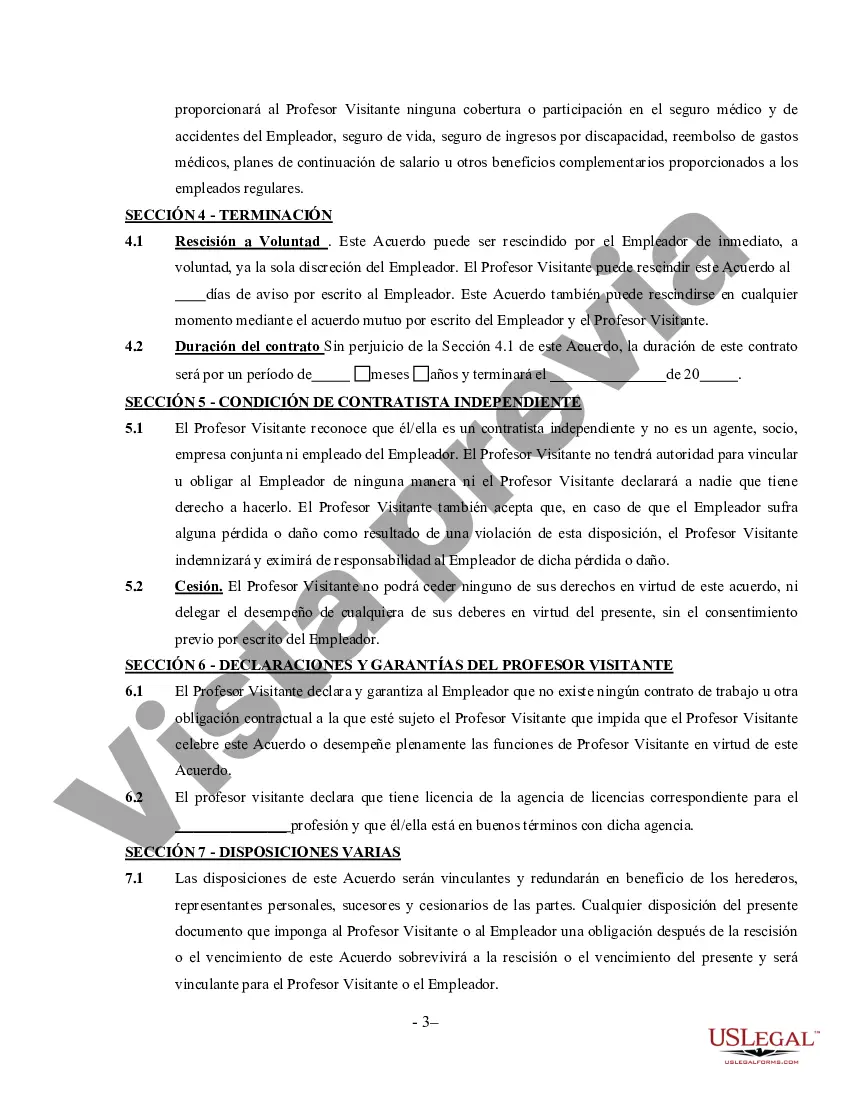 Preview Contrato de Profesor Visitante - Contratista Independiente Autónomo