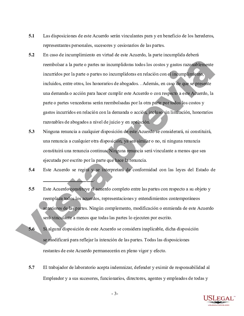 Preview Contrato Laboral Laboratorista - Autónomo