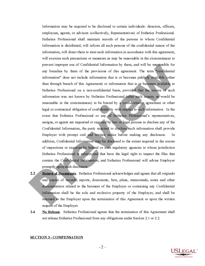 Preview Self-Employed Independent Contractor Esthetics Agreement