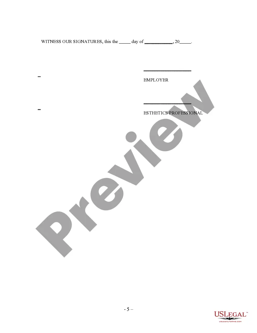 Preview Self-Employed Independent Contractor Esthetics Agreement