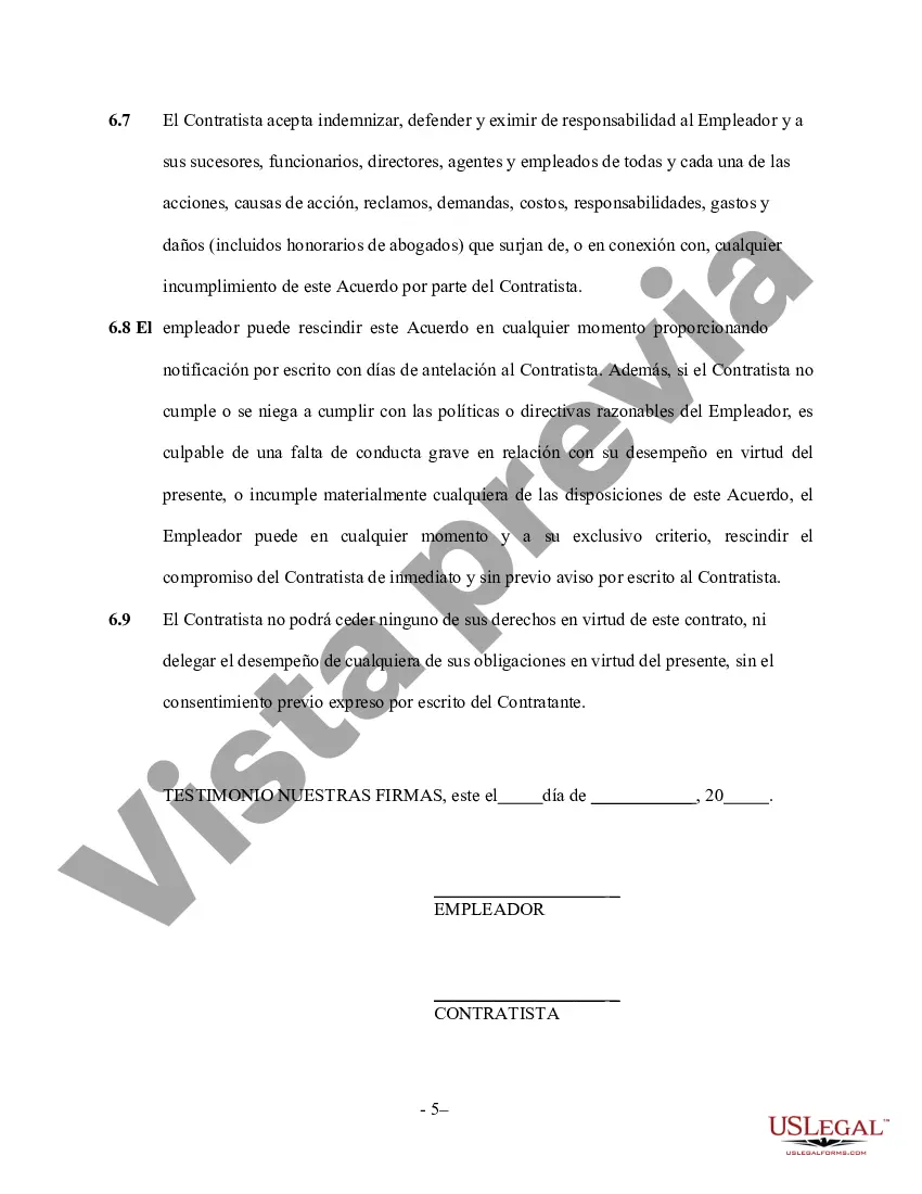 Preview Contrato de Servicios Generales de Reparación del Hogar - Forma Larga - Autónomo