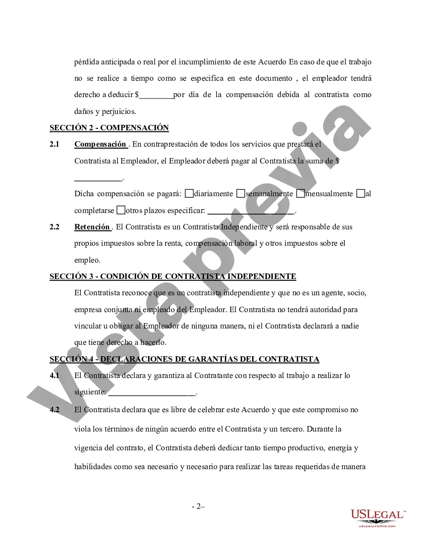 Preview Contrato de servicios de instalación y reparación de equipos de juego al aire libre - Autónomo