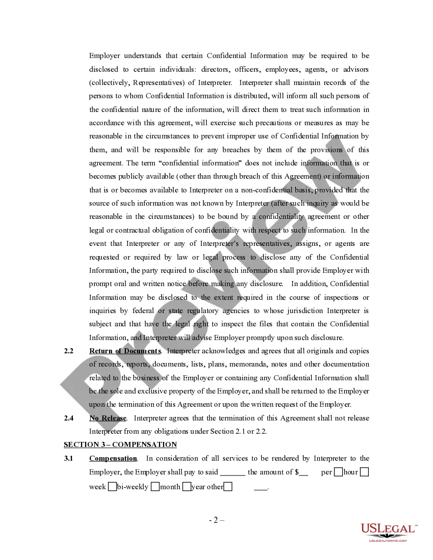 Get Translator And Interpreter Agreement - Self-Employed Independent Contractor Preview Translator And Interpreter Agreement - Self-Employed Independent Contractor