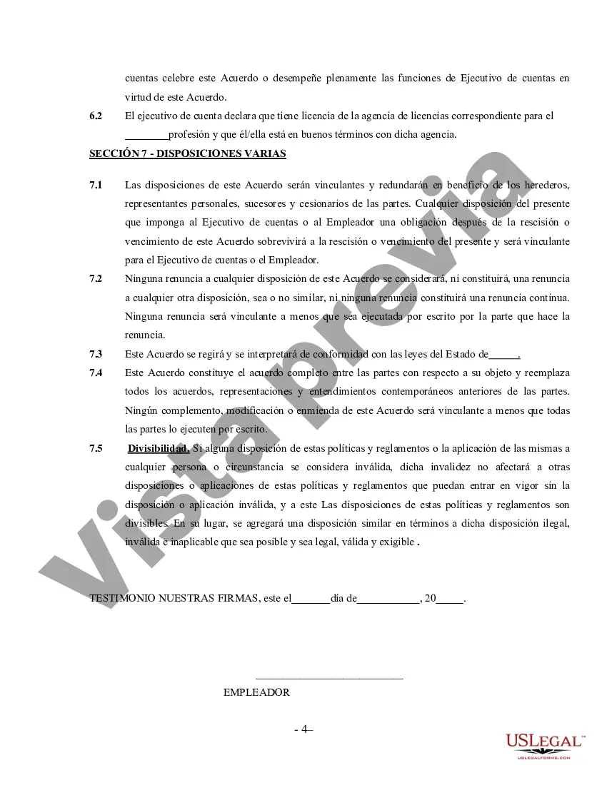 Preview Contrato de Ejecutivo de Cuenta - Contratista Independiente Trabajador por Cuenta Propia