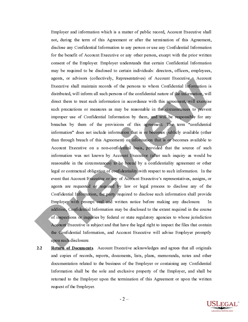 Get Account Executive Agreement - Self-Employed Independent Contractor Preview Account Executive Agreement - Self-Employed Independent Contractor