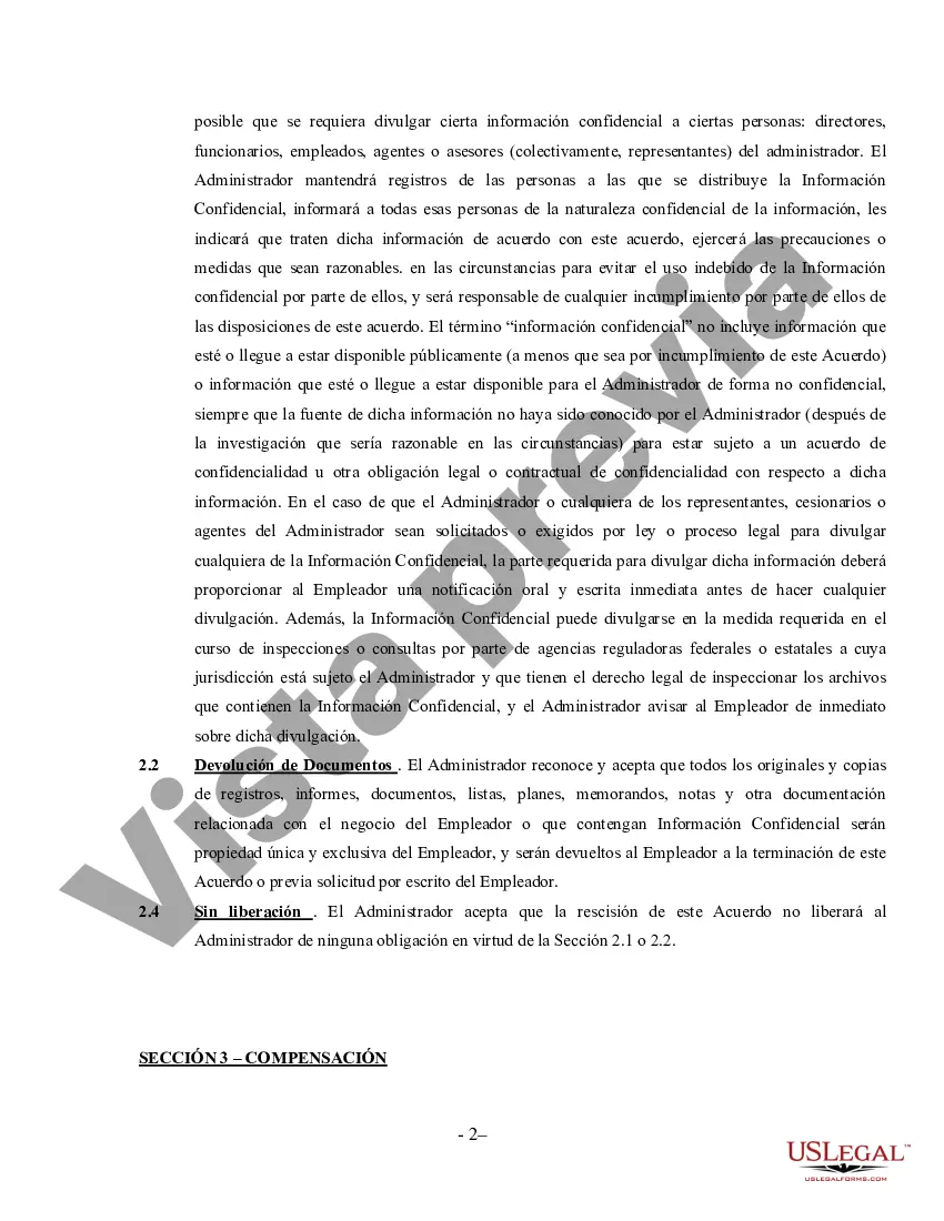 Preview Acuerdo de Administrador de Contrato - Contratista Independiente Trabajador por Cuenta Propia