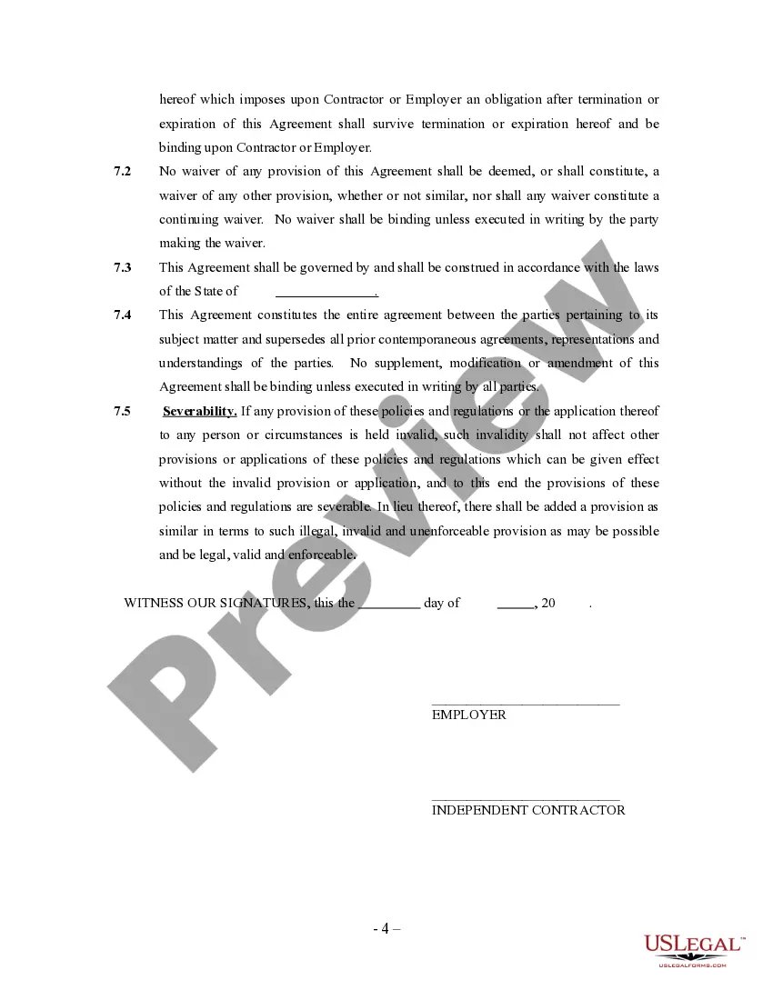 Preview Copy Editor And Proofreader Agreement - Self-Employed Independent Contractor