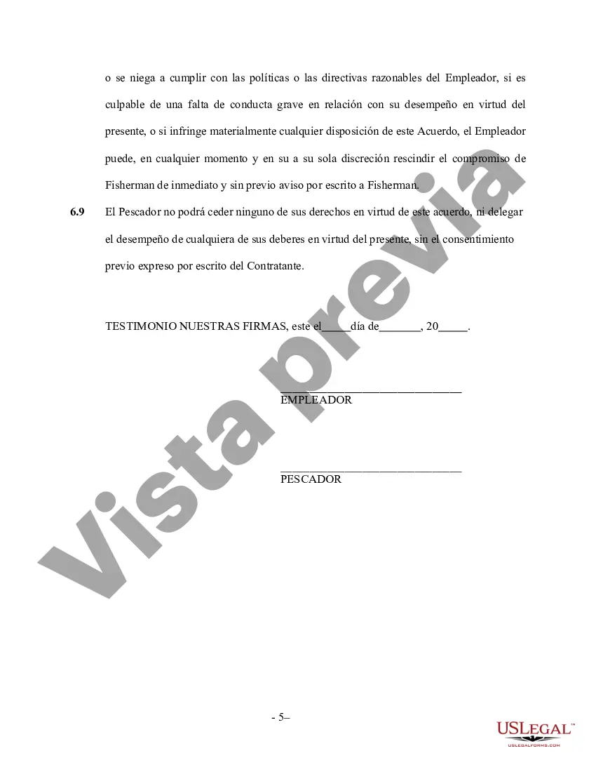 Preview Contrato de servicios para pescadores comerciales autónomos