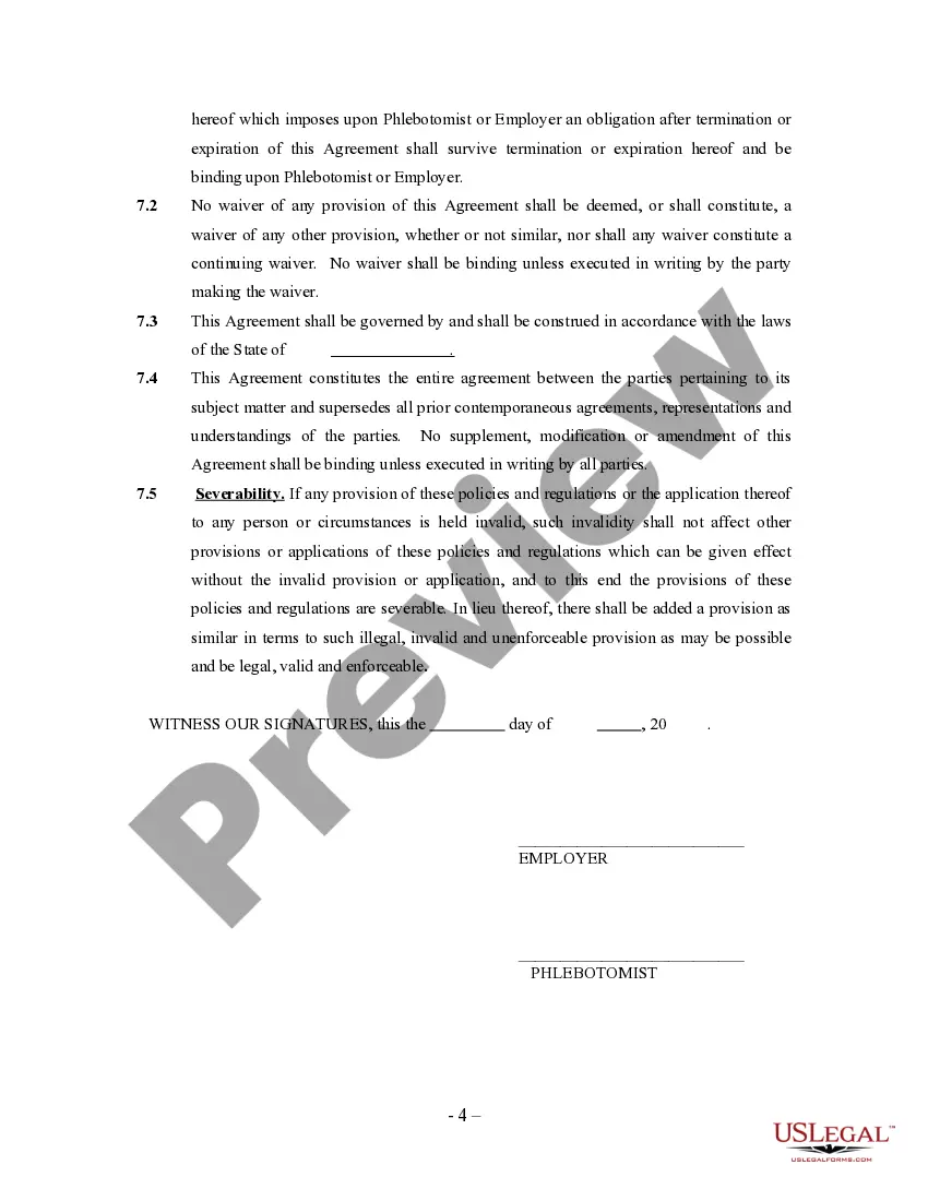 Get Phlebotomist Agreement - Self-Employed Independent Contractor Preview Phlebotomist Agreement - Self-Employed Independent Contractor