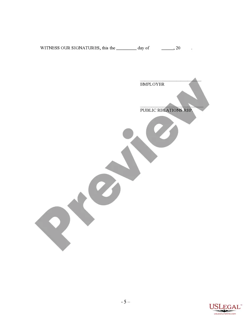 Get Public Relations Agreement - Self-Employed Independent Contractor Preview Public Relations Agreement - Self-Employed Independent Contractor