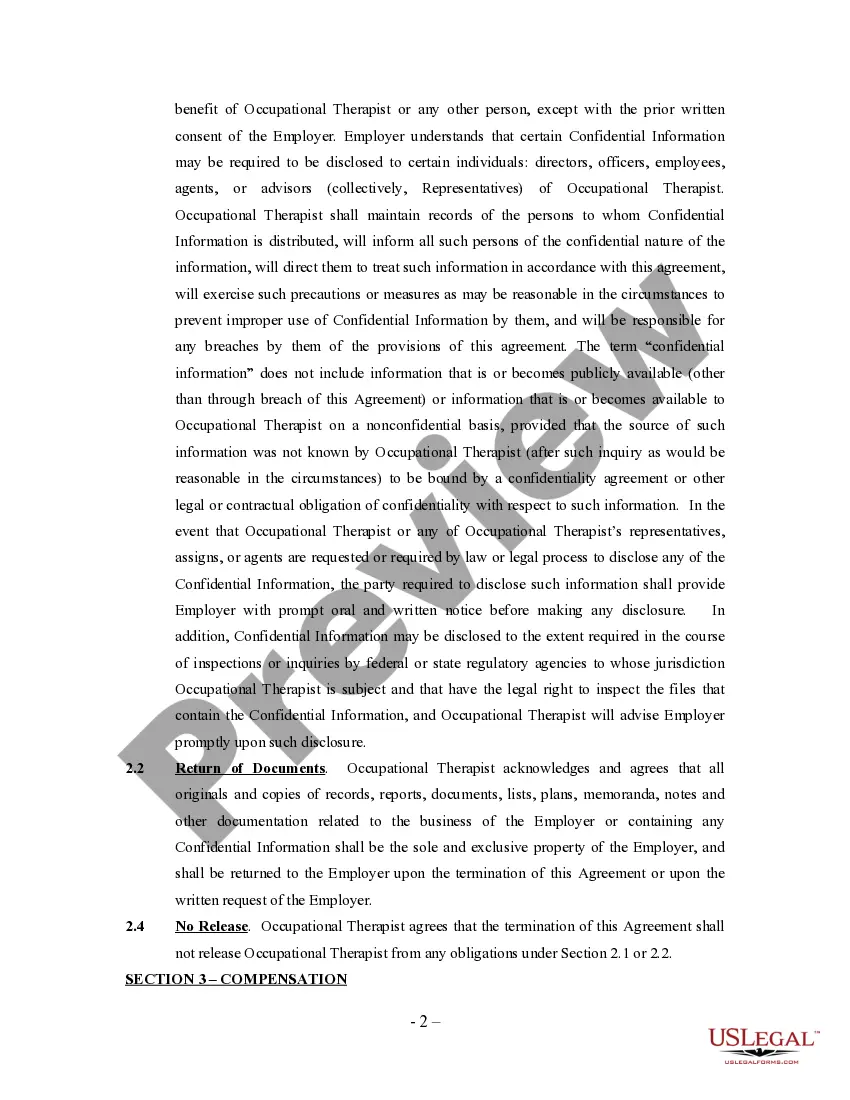 Get Occupational Therapist Agreement - Self-Employed Independent Contractor Preview Occupational Therapist Agreement - Self-Employed Independent Contractor