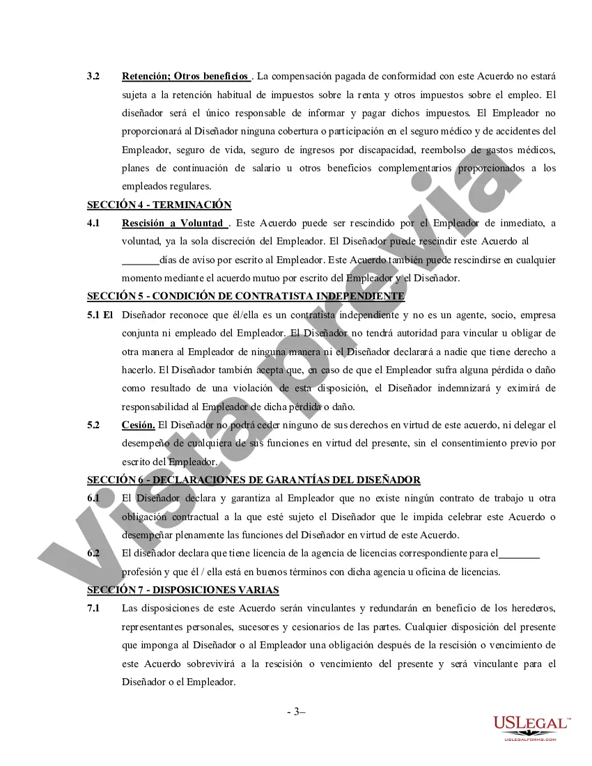 Preview Acuerdo de Diseño - Contratista Independiente Trabajador por Cuenta Propia