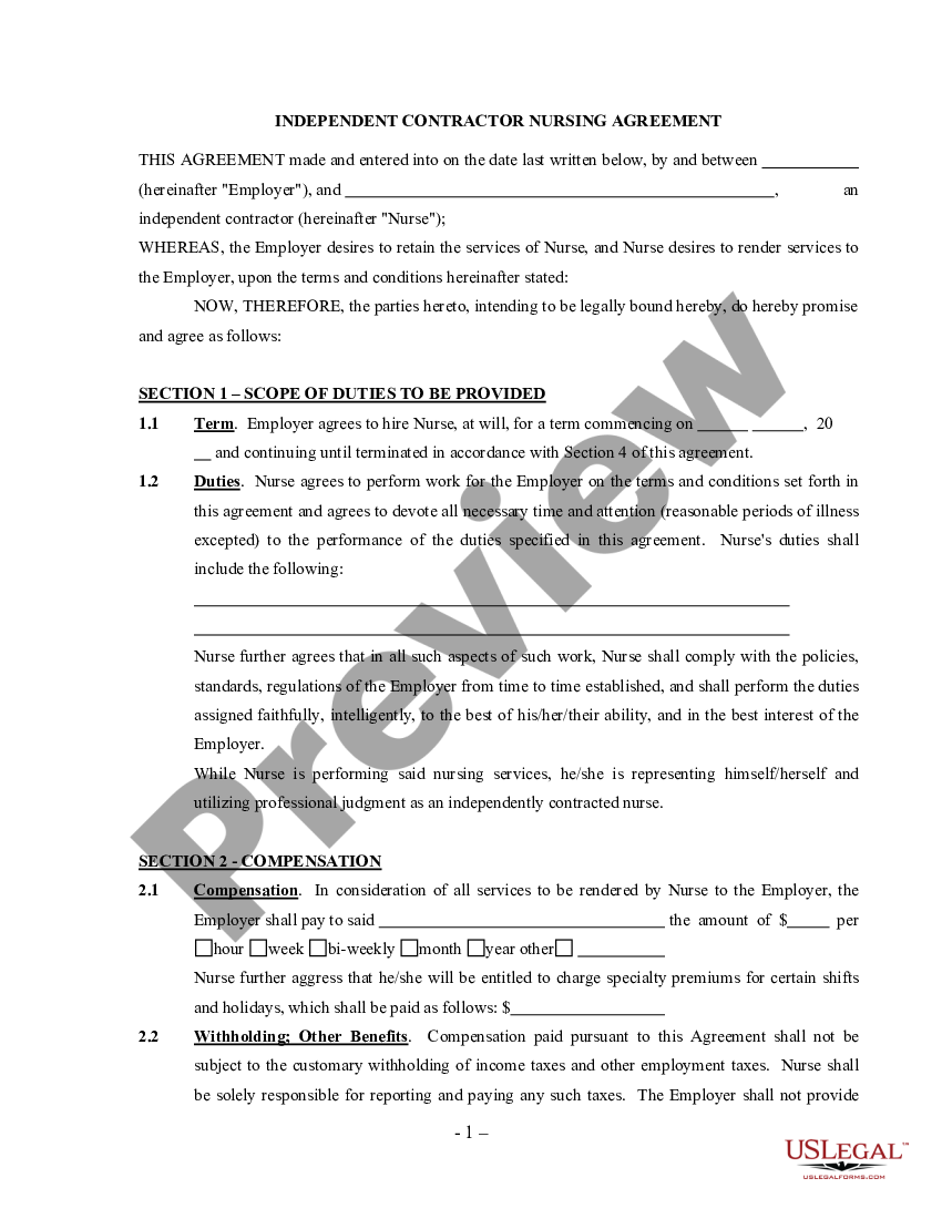 nursing-agreement-self-employed-independent-contractor-form-fill-out