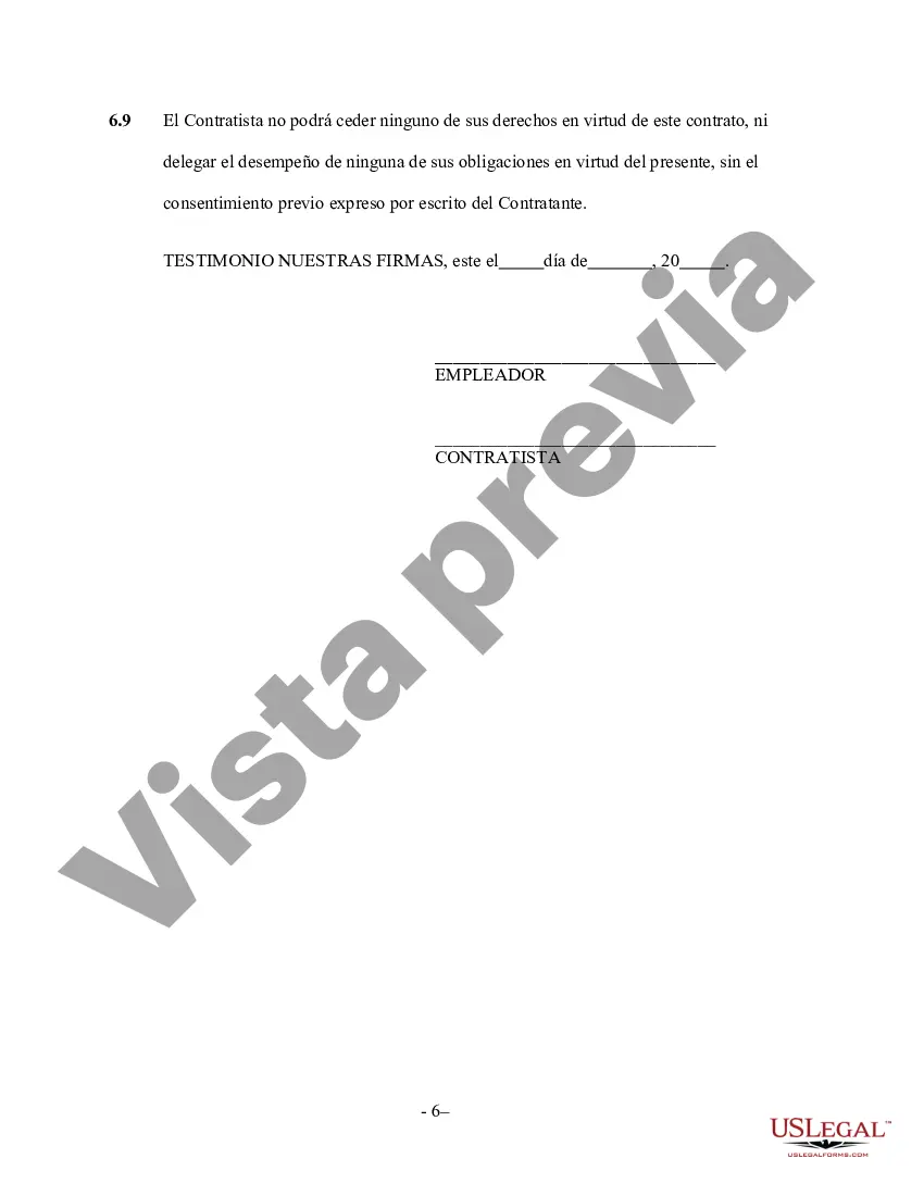 Preview Contrato de servicios de fontanería por cuenta propia